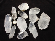 Large Quartz Crystals, A-B grade, 2-4 in - 1 lb
