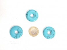 Turquoise (rec.) Jewelry Donut 30 mm - 1 pc