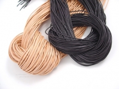 Leather Cord - Black or Tan - 1 Yard