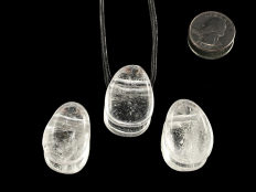 Rock Crystal / Quartz Drop Bead Pendant