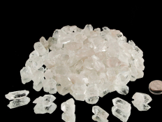 Very Small Quartz Crystals, 1 In, A grade - 1 lb