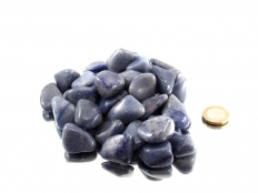 Aventurine Blue / Blue Quartz Tumbled Stones - 1 lb