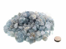 Celestine Small Rough Stones - 1 lb