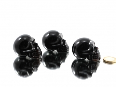 Midnight Lace Obsidian Small Skull - 1 pc