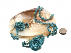 Turquoise Chip Necklace - 1 pc