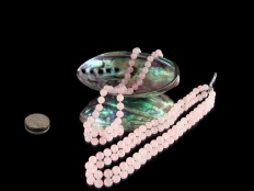 Rose Quartz Round Bead Necklace - 1 pc