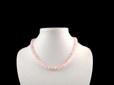 Rose Quartz Round Bead Necklace - 1 pc
