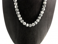 Pinolite Round Bead 8 mm/19 inch Necklace - 1 pc