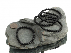 Shungite Bracelet - 6mm round beads - 7 inch