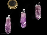 Amethyst Crystal Pendant with Silver Cap & Bail