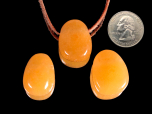 Orange Calcite Drop Bead Pendant