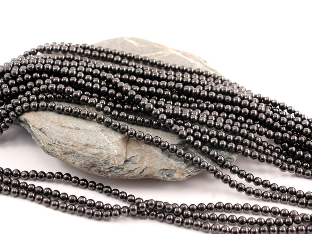 Shungite Bead Strand 8 mm - 1 pc