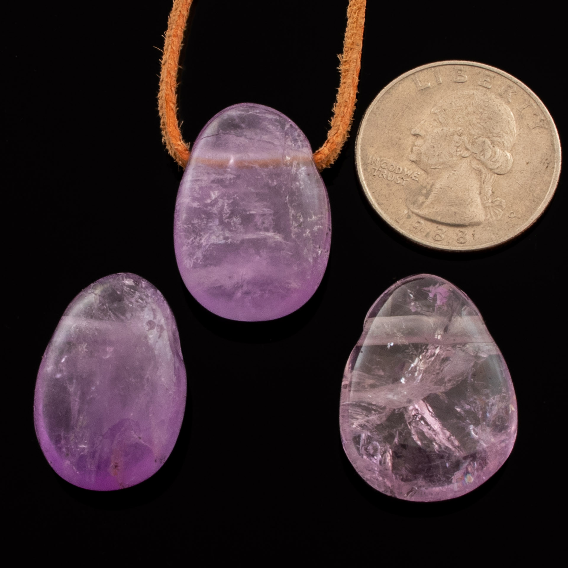 Amethyst Drop Bead Pendant