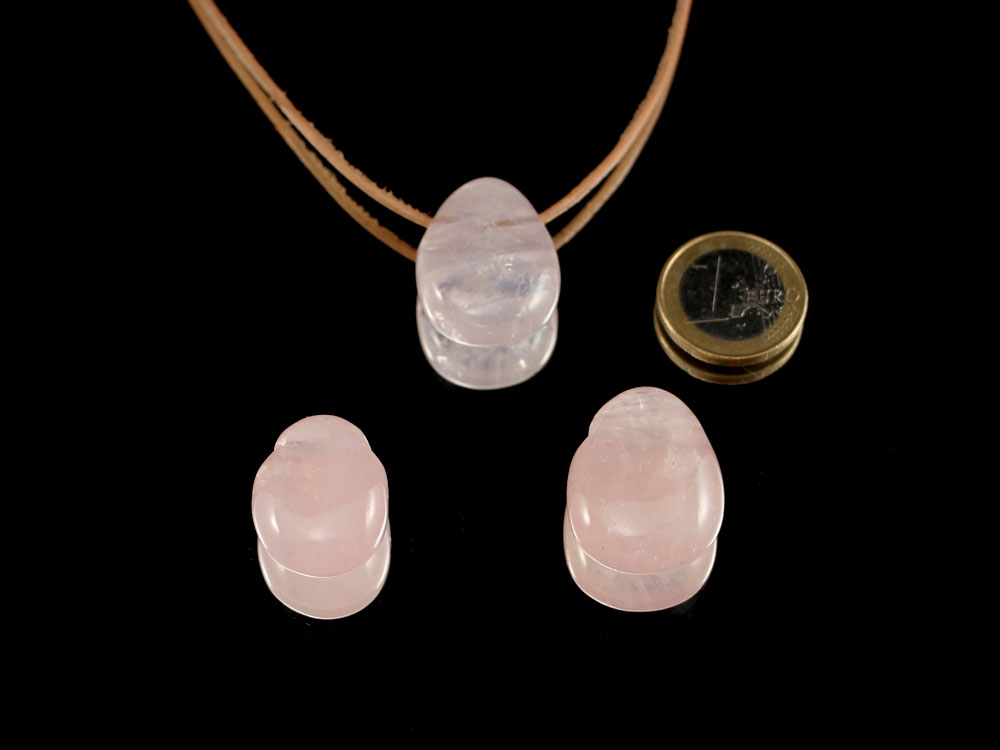 Rose Quartz Drop Bead Pendant