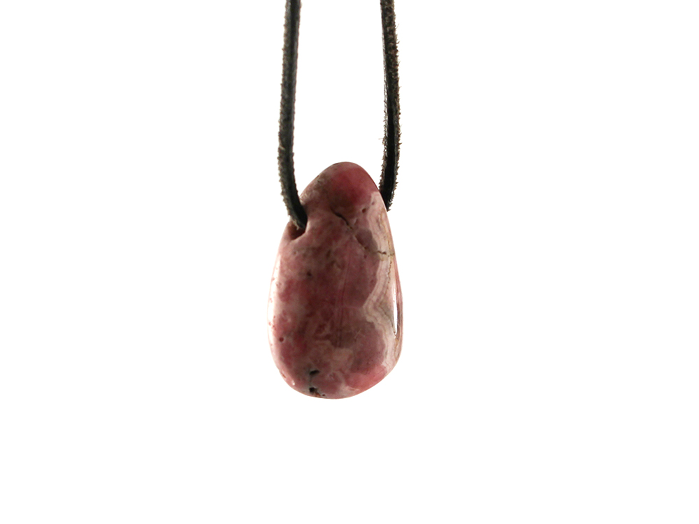 Rhodochrosite Drop Bead Pendant