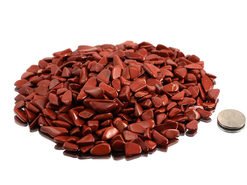 Red Jasper mini Tumbled Stones - 1 lb