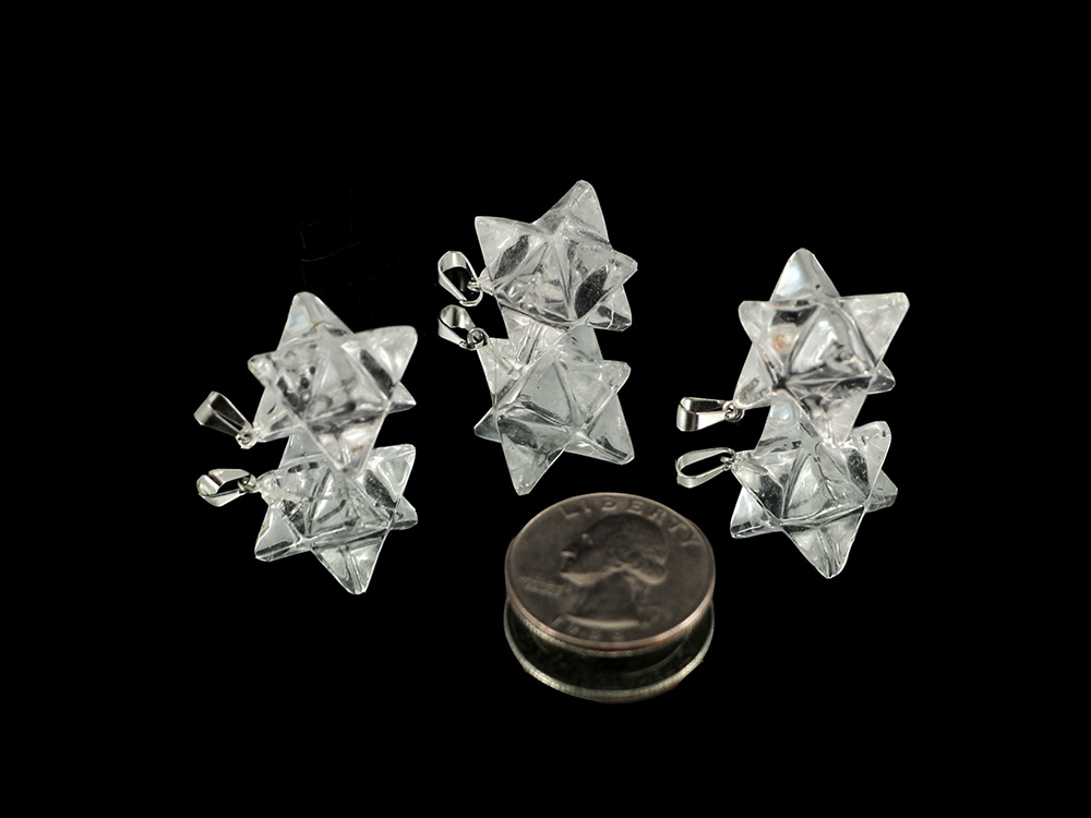 Merkabah (Star) Quartz Pendant - 1 pc