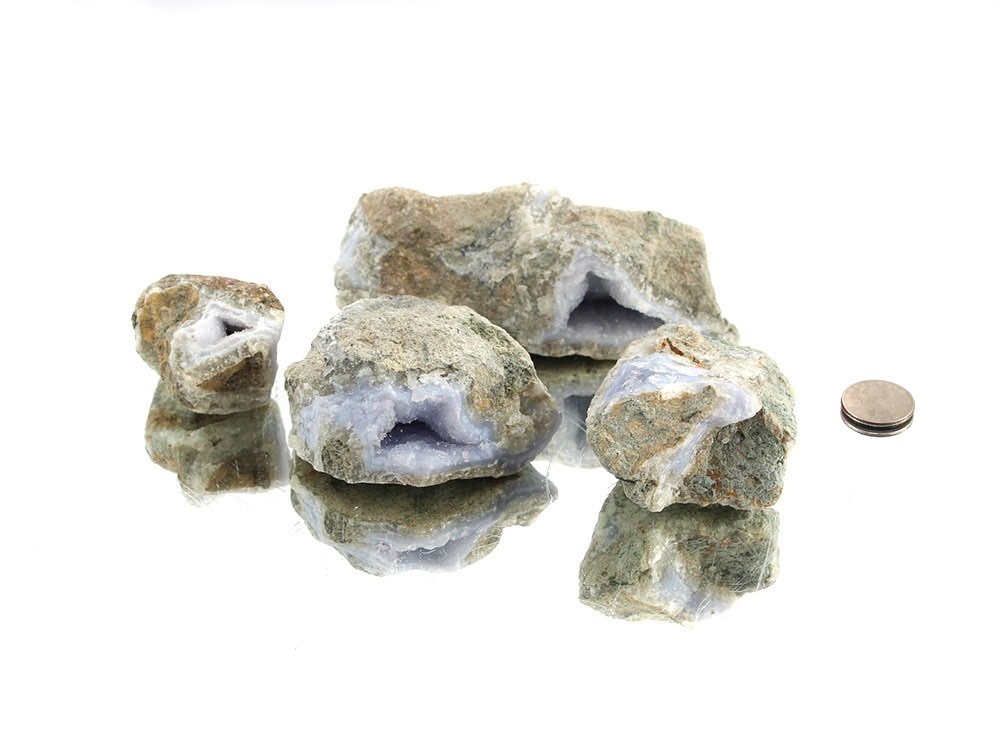 Blue Lace Agate Rough Stones - 1 lb