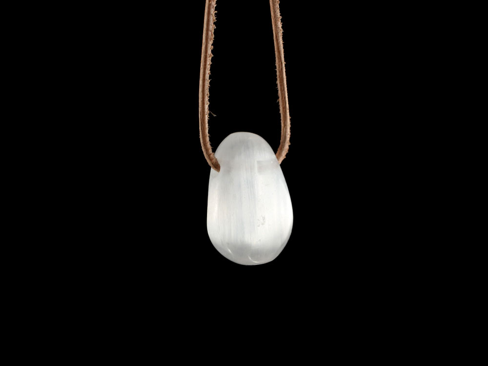Selenite Drop Bead Pendant