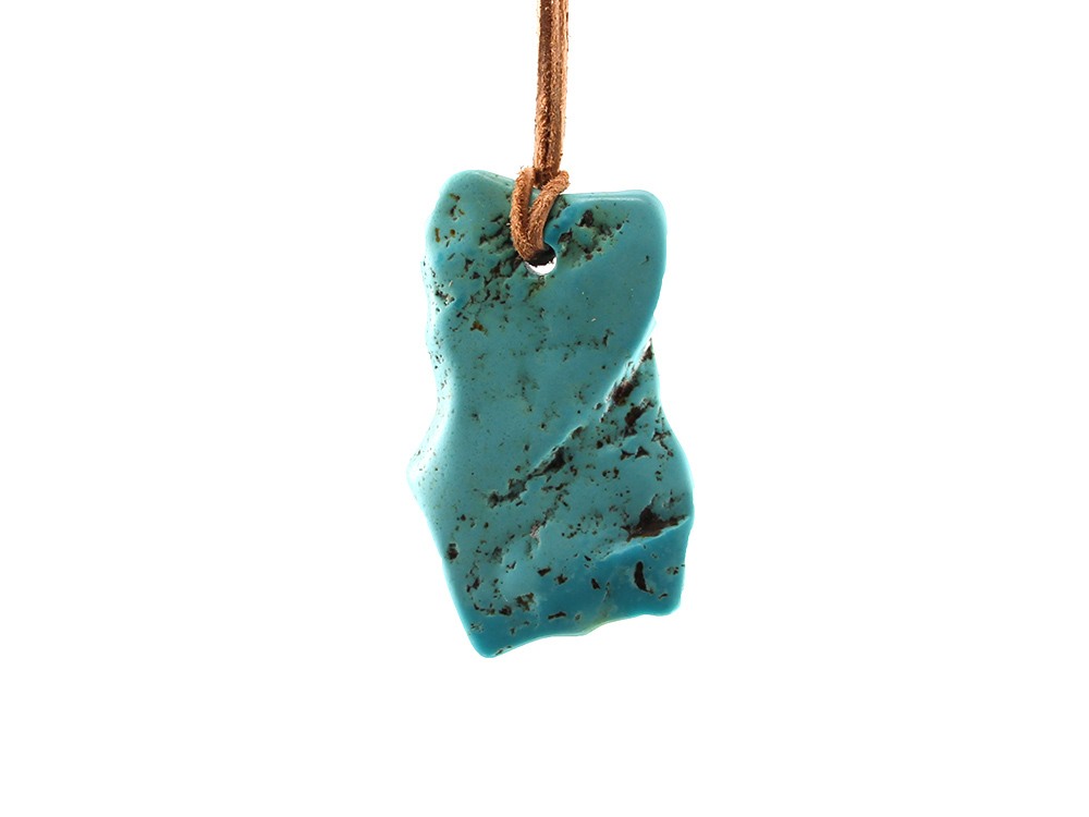 Natural Turquoise Freeform Pendant - Large - 1 pc