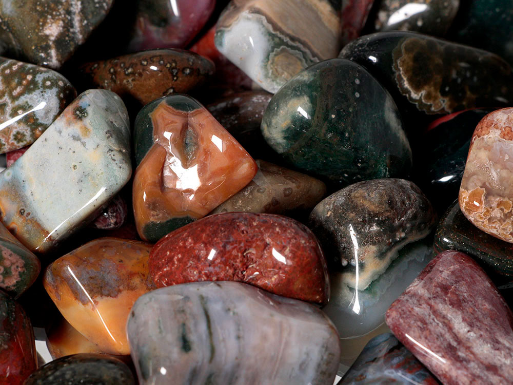 Ocean Jasper Tumbled Stones - 1 lb