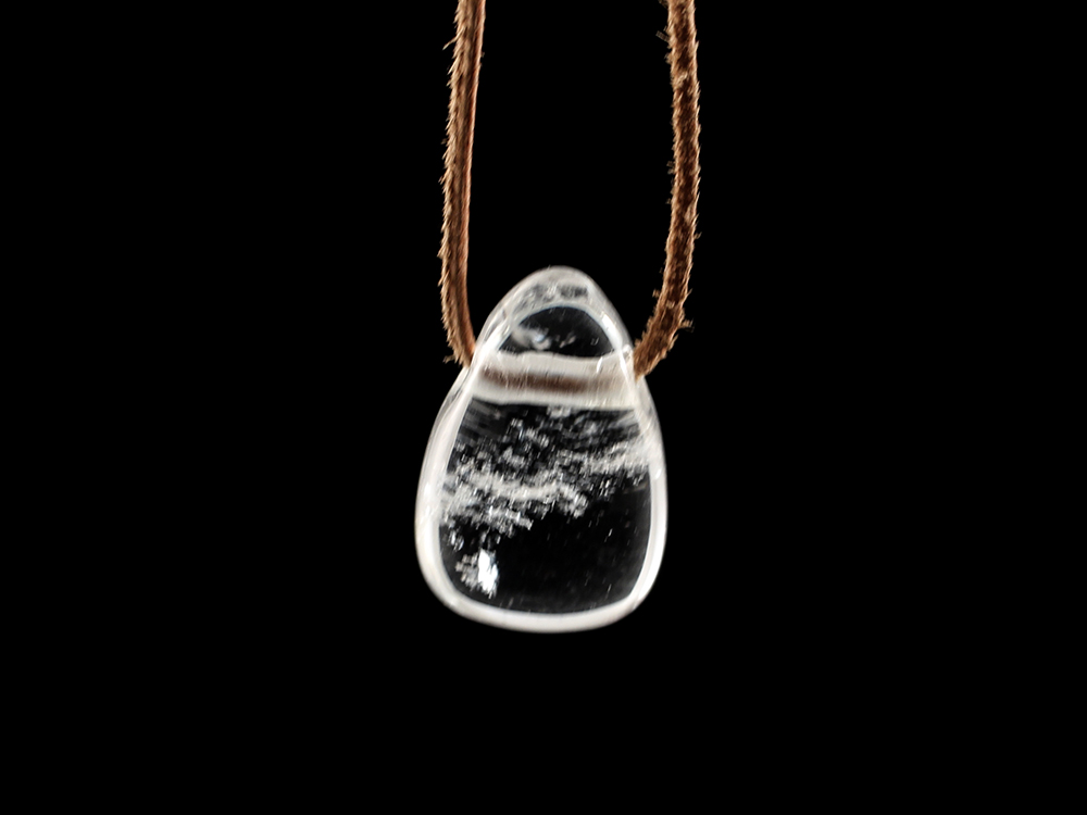 Rock Crystal / Quartz Drop Bead Pendant