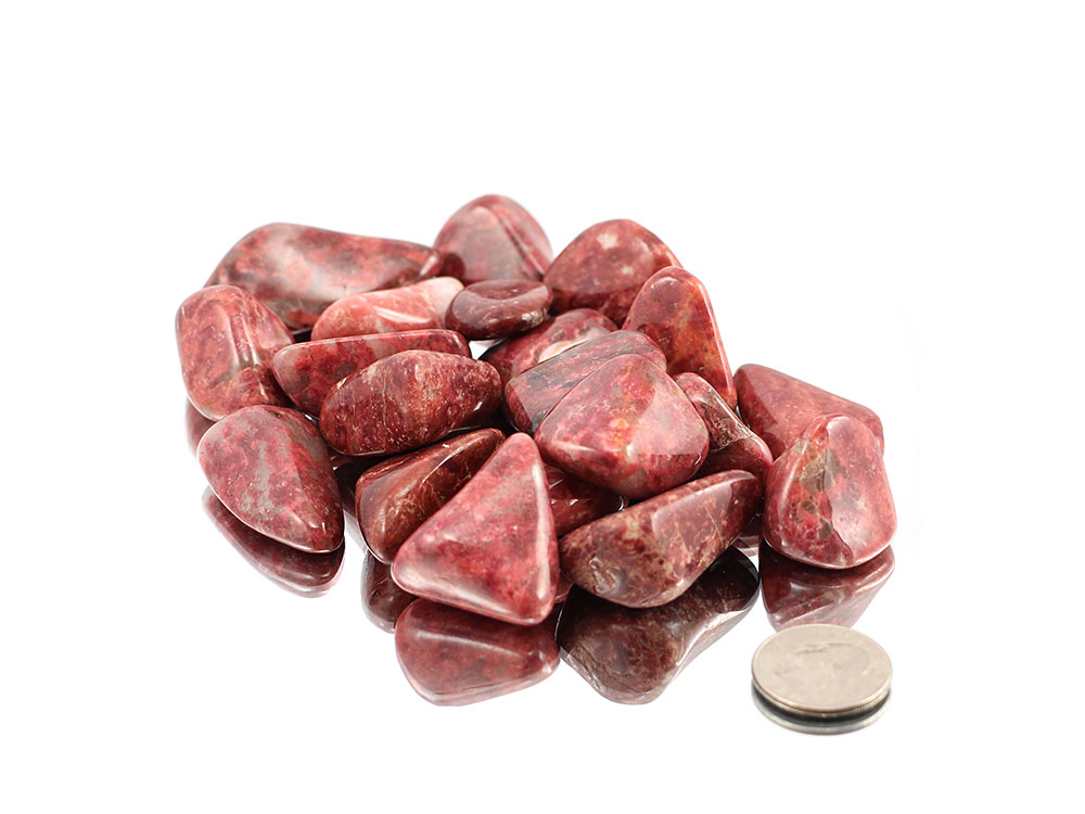 Thulite Tumbled Stones - 1 lb