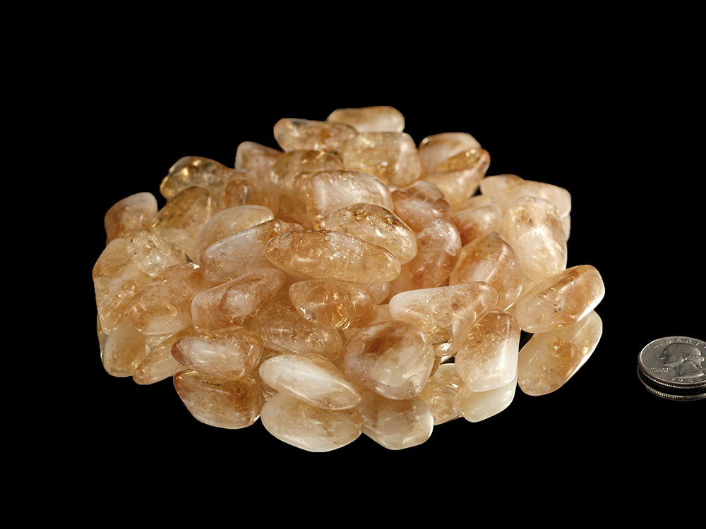 Citrine Tumbled Stones A Grade - 1 lb