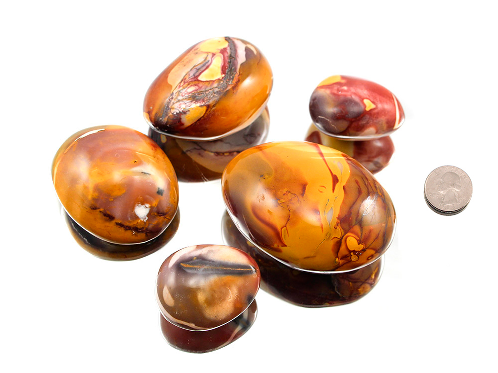 Mookaite Jasper Oval XL Tumbled Stones - 1 lb