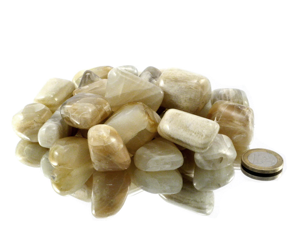 Moonstone Tumbled Stones - 1 lb