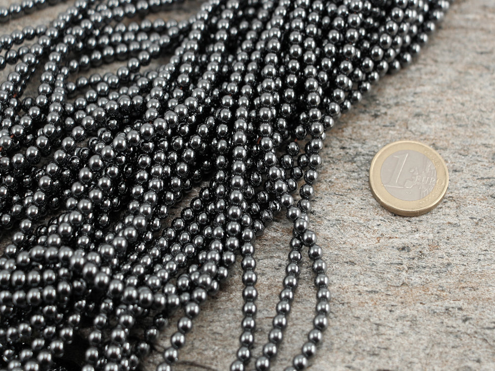 Hematite Bead Strand 4 mm - 1 pc