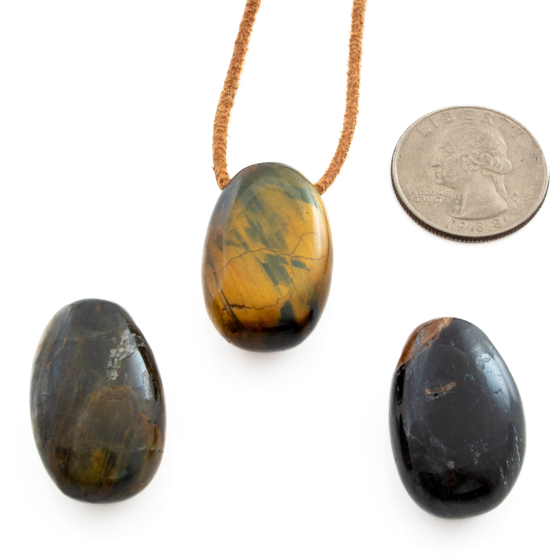 Nellite (Lionskin) Drop Bead Pendant