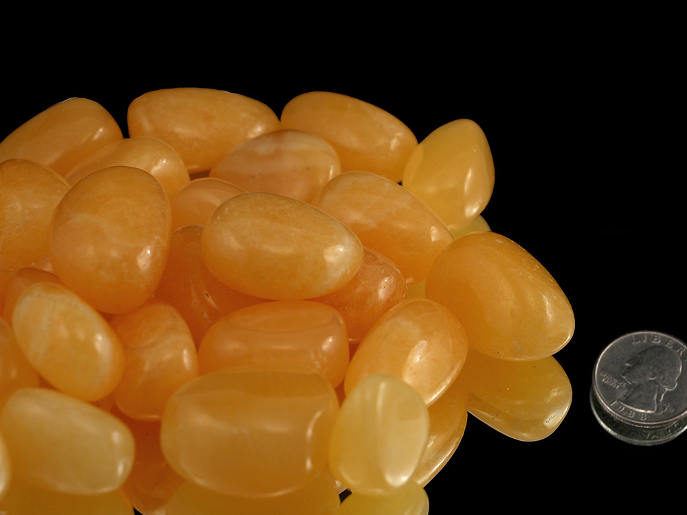 Orange Calcite Tumbled Stone - 1 lb