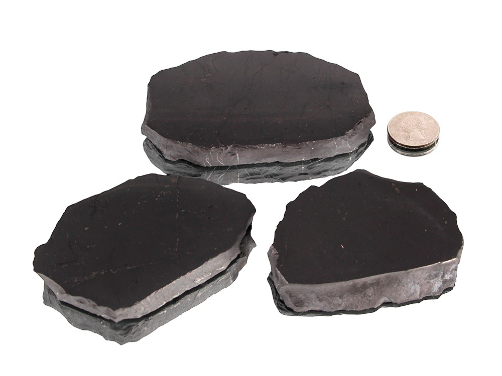 Shungite slab - natural edges - 1 pc