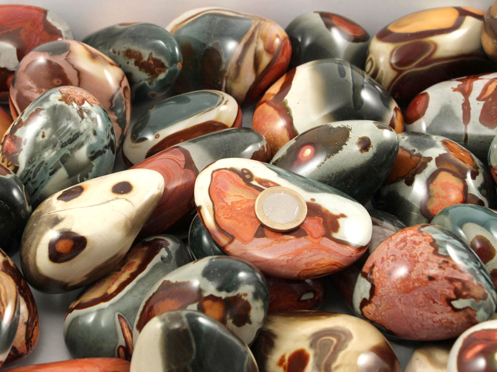 Polychrome Jasper XL Tumbled Stones - 1 lb