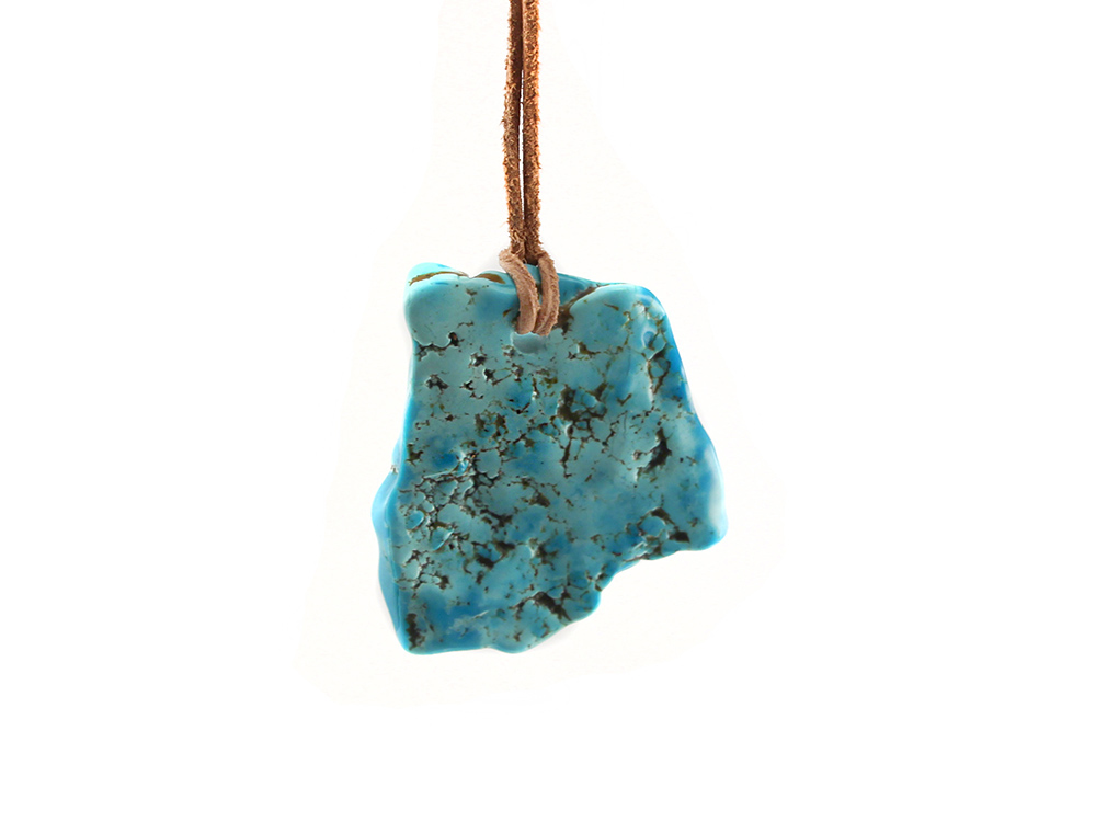 Natural Turquoise Freeform Pendant - Large - 1 pc