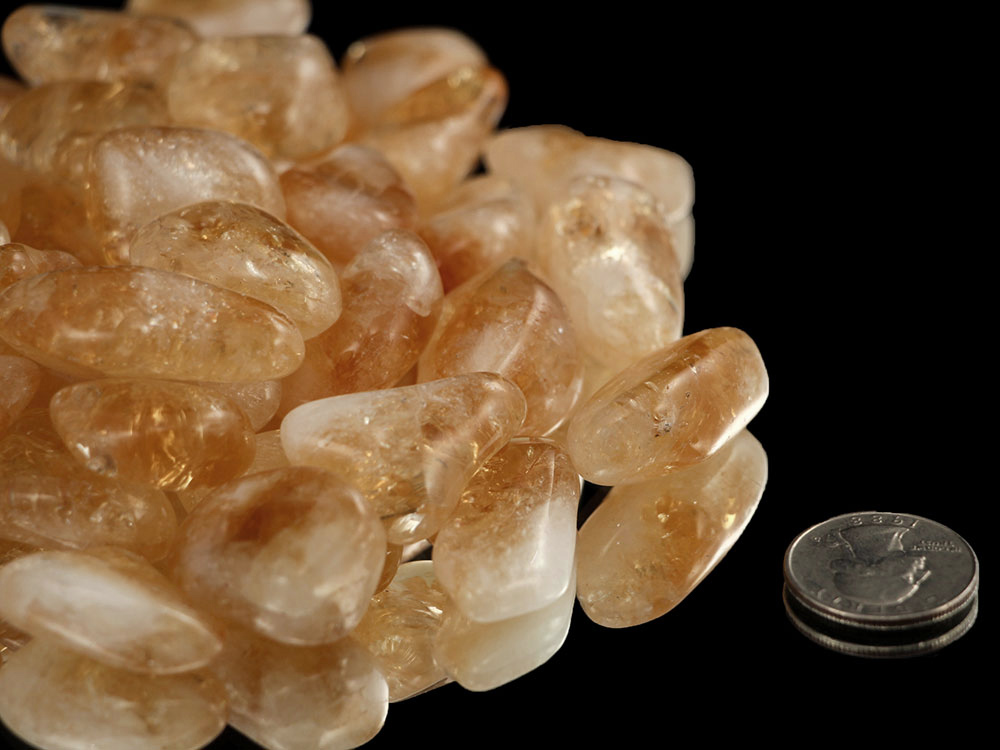 Citrine Tumbled Stones A Grade - 1 lb