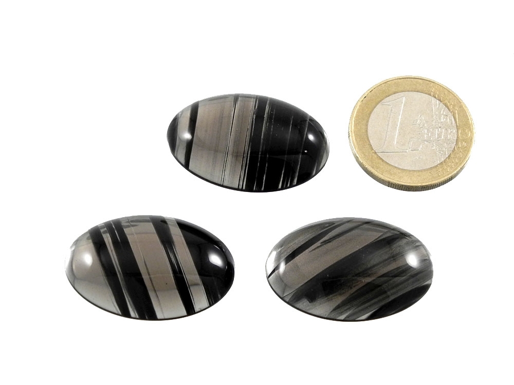 Midnight Lace Obsidian Cabochon Small - 30 x 20 mm