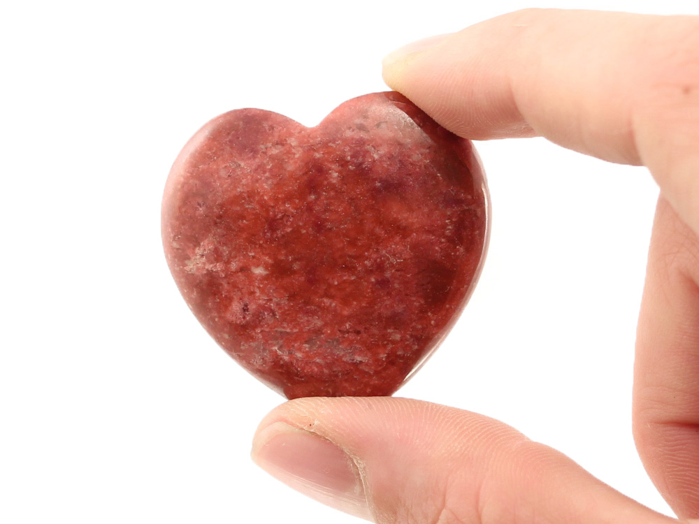 Thulite Heart - 1 pc