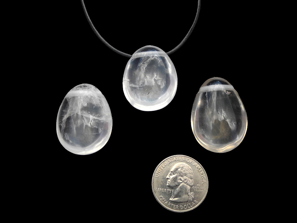 Girasol Quartz Drop Bead Pendant