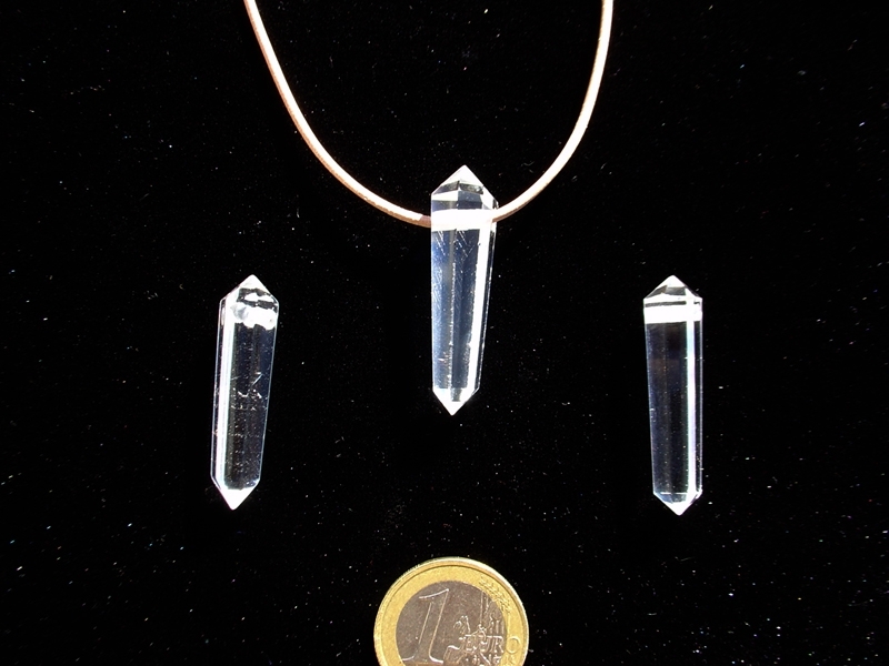 Rock Crystal Quartz Double Terminated Bead/Pendant - 1 pc