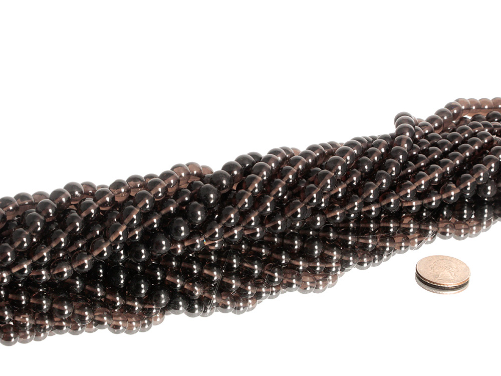 Midnight Lace Obsidian Bead Strand 10 mm