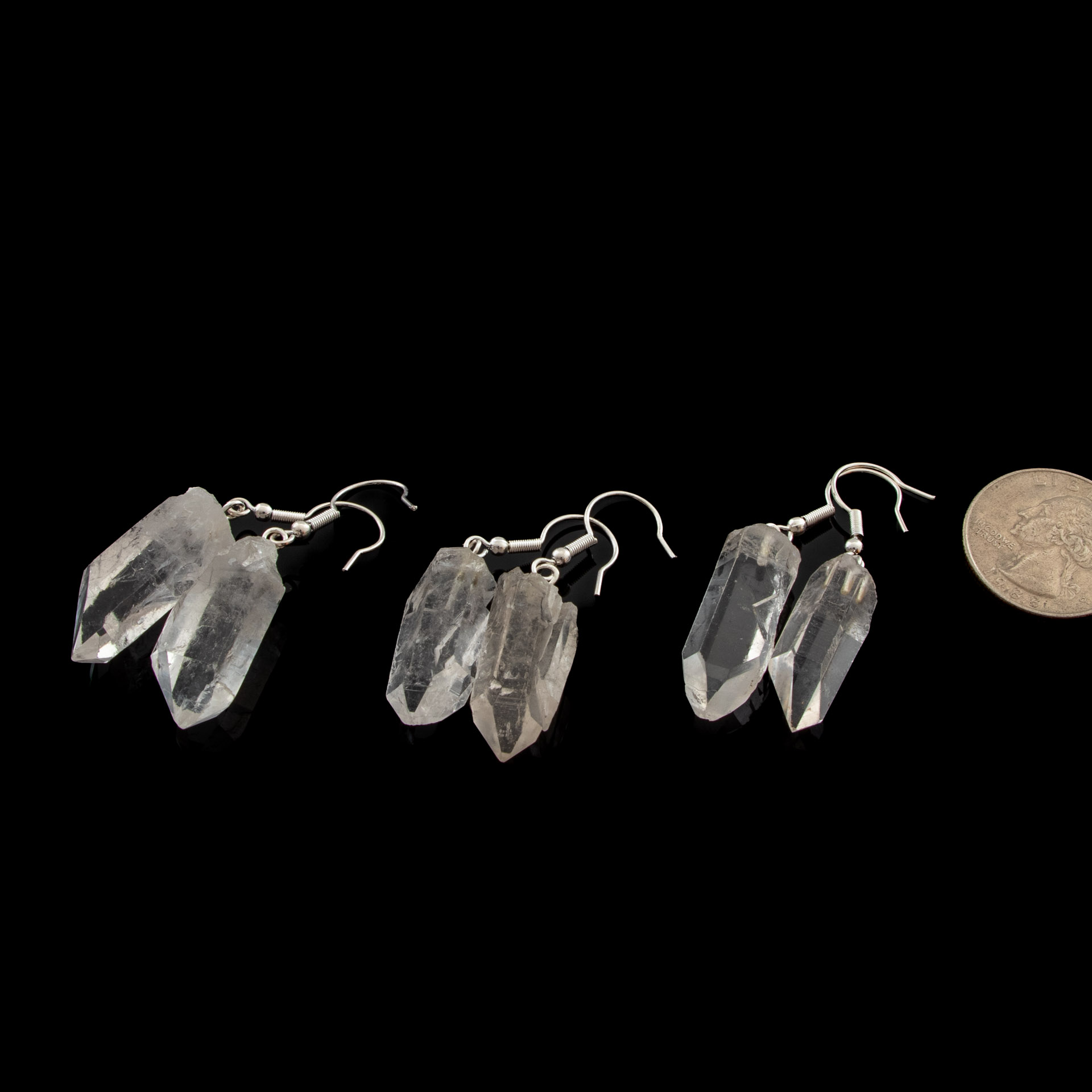 Quartz Crystal Earrings - 1 pair