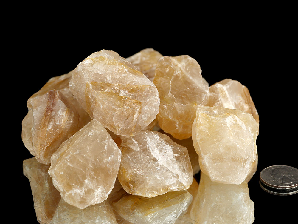 Golden Quartz Rough Stones Small - 1lb
