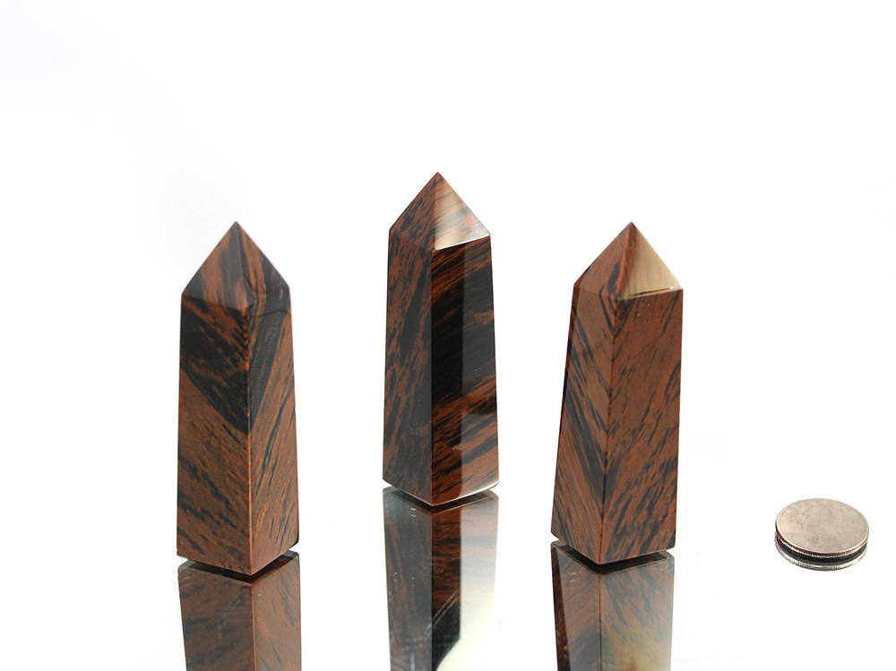 Mahogany Obsidian Obelisk - 1 pc