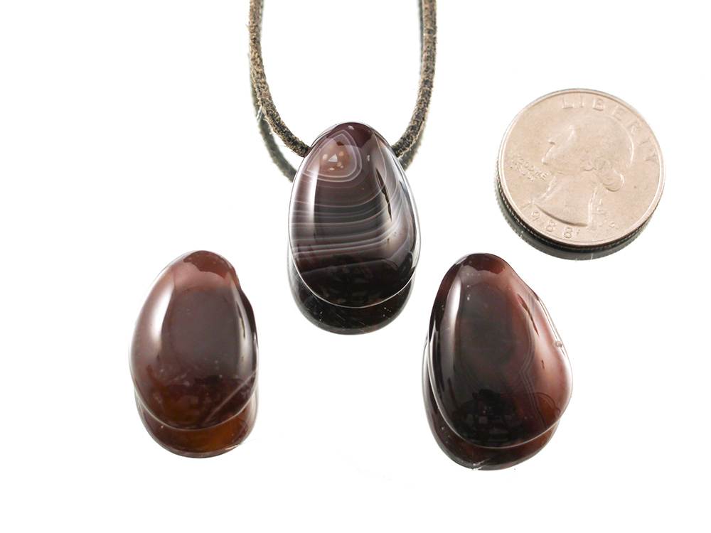 Botswana Agate Drop Bead Pendant