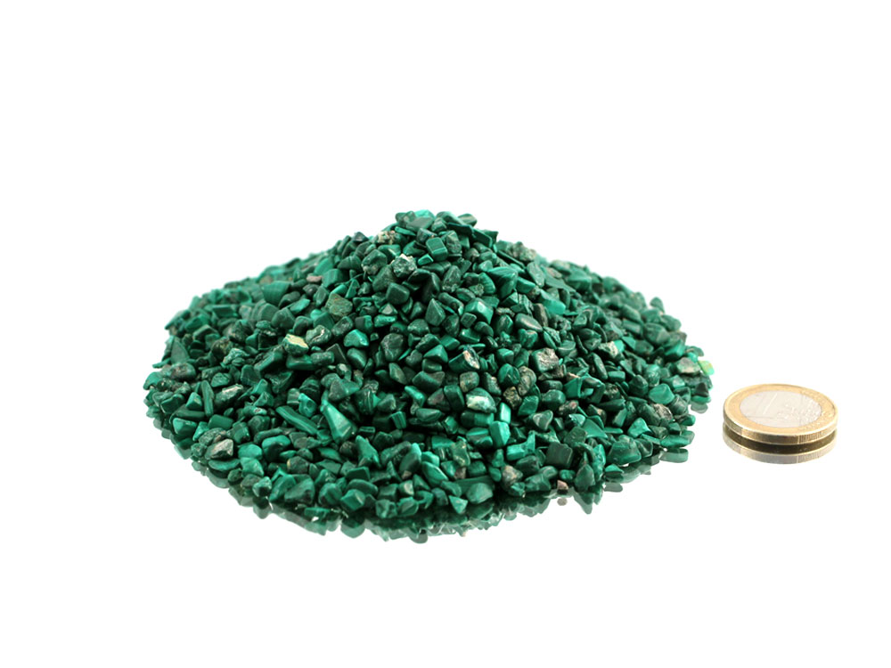 Malachite Tumbled Stones Super Micro - 1 lb