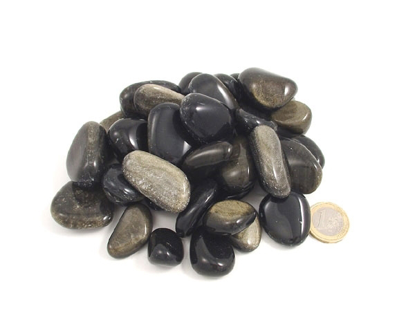 Gold Sheen Obsidian Tumbled Stones - 1 lb