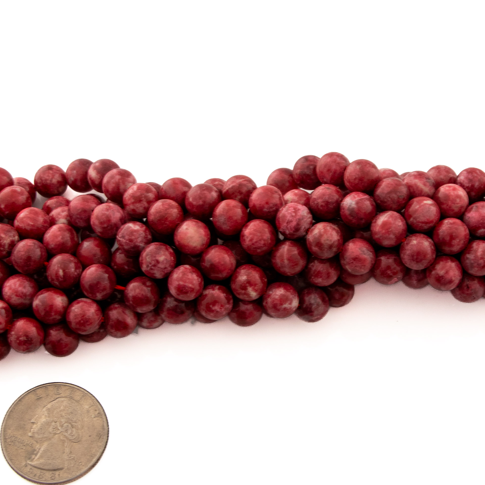Thulite Bead Strand 8 mm - 1 pc