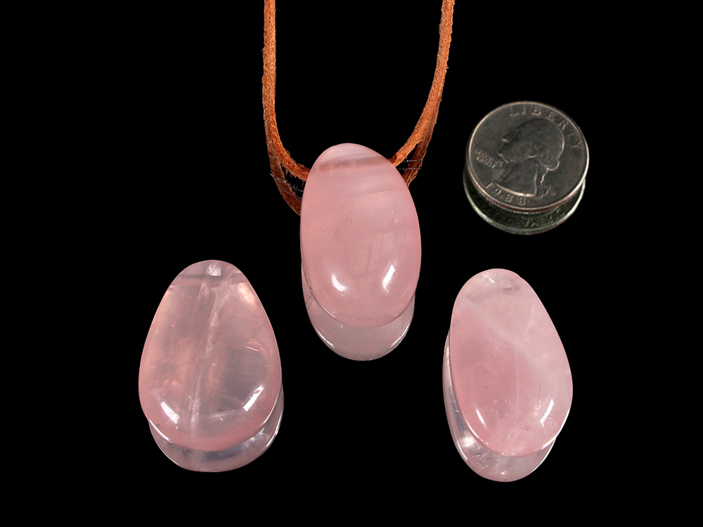 Rose Quartz Drop Bead Pendant